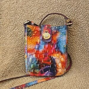 Brahmin Colorful Crocodile Embossed Crossbody Bag